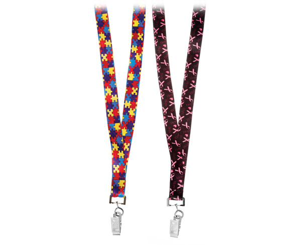 Printed Lanyard, Hope Pink Ribbon, Print < Prestige Medical #6033-PRB 