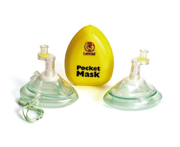 Pocket Mask w/ O2 Inlet & Hard Case < Laerdal #83001133 