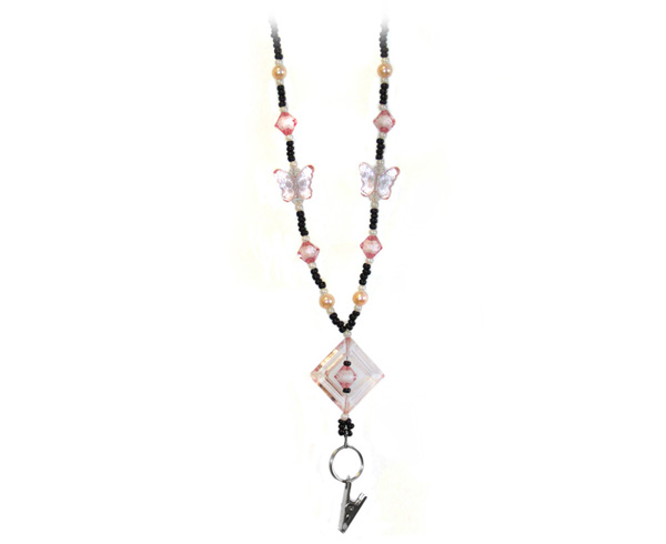 Deluxe Lanyard, Pink Butterfly, Print < Prestige Medical #6005-PBF 