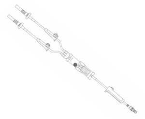 Y-Type Blood Solution Set < Baxter #2C7627 