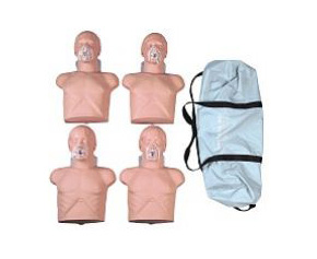 Economy Adult Sani-Manikin CPR Trainer 4 Pack w/ Carry Bag < Simulaids #2145 