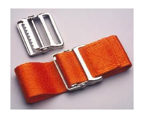 Nylon Backboard Strap 9' w/ Metal Drop Jaw Buckle - Orange < Morrison Medical #1241OR 