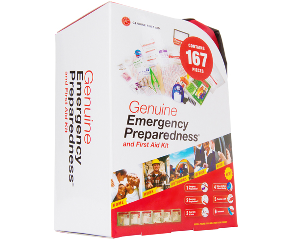Emergency Preparedness Kit, Soft Case, Private Label < Genuine First Aid #9999-2201-PL 