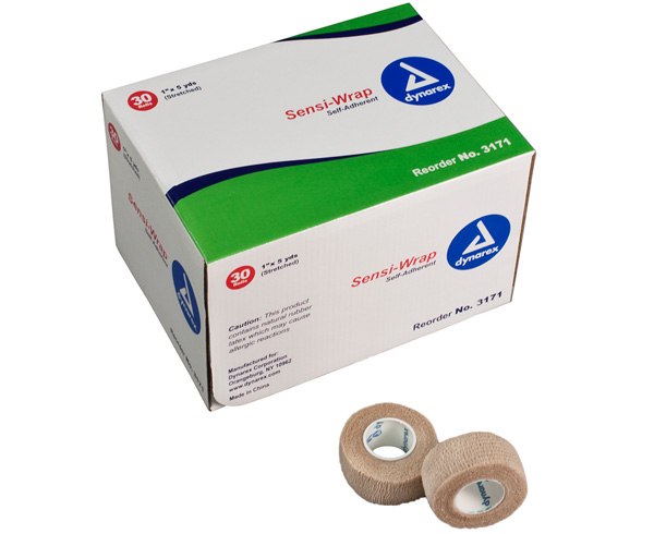 Sensi-Wrap Self-Adherent Bandage Rolls, 1" x 5 yds < Dynarex #3171 