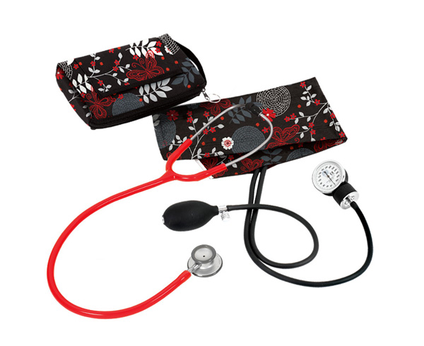 Aneroid Sphygmomanometer / Clinical Lite Stethoscope Kit, Adult, Night Garden, Print < Prestige Medical #A121-NGD 