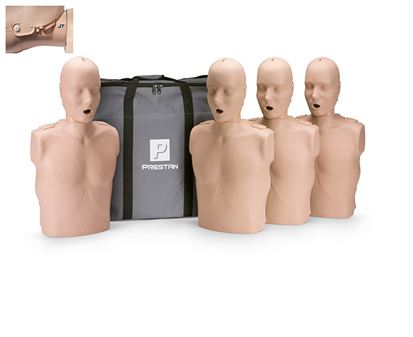 Professional CPR/AED Training Manikin 4-Pack w/ CPR Monitor, Child, Light Skin < PRESTAN #PP-CM-400M 