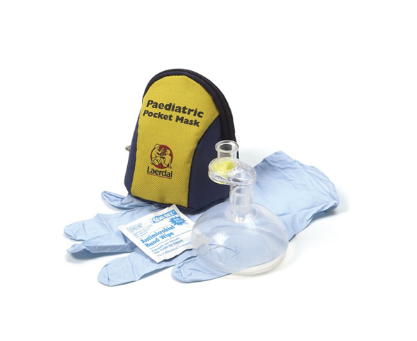 Pocket CPR Mask w/o Oxygen Inlet in Soft Pack, Pediatric < Laerdal #820050 