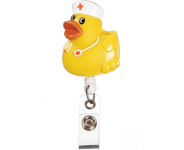 Deluxe Retracteze ID Holder, Yellow Duck, Print < Prestige Medical #S14-YDK 