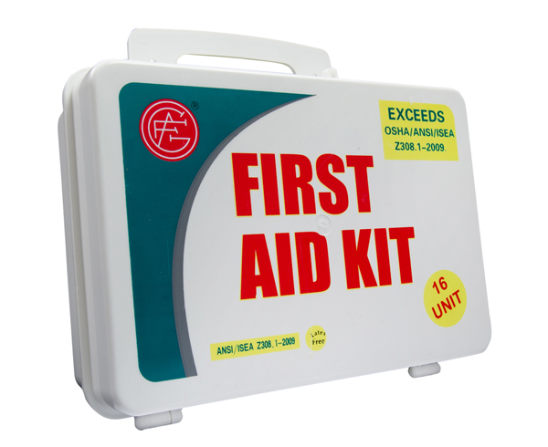 Unitized First Aid Kit, 16 Unit, Plastic Case < Genuine First Aid #9999-2006 