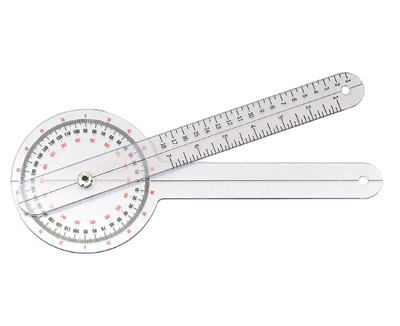Plastic Orthopedic Goniometer - 12" < 