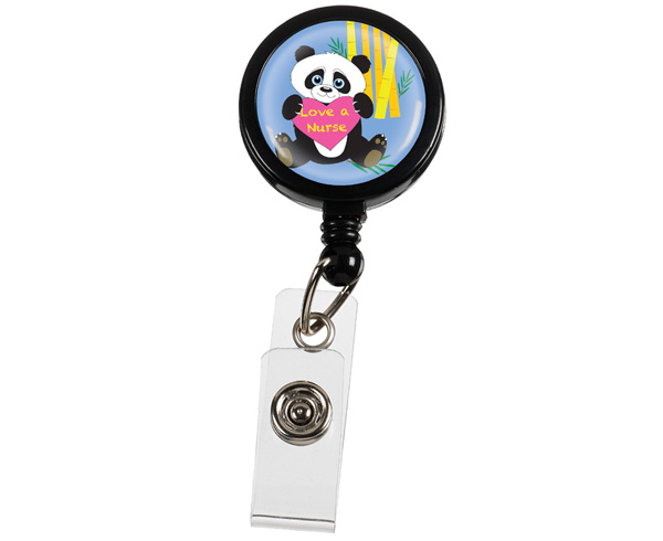 Retracteze ID Holder, Bulk, Panda (Love a Nurse), Print < Prestige Medical #13-B-PLN 