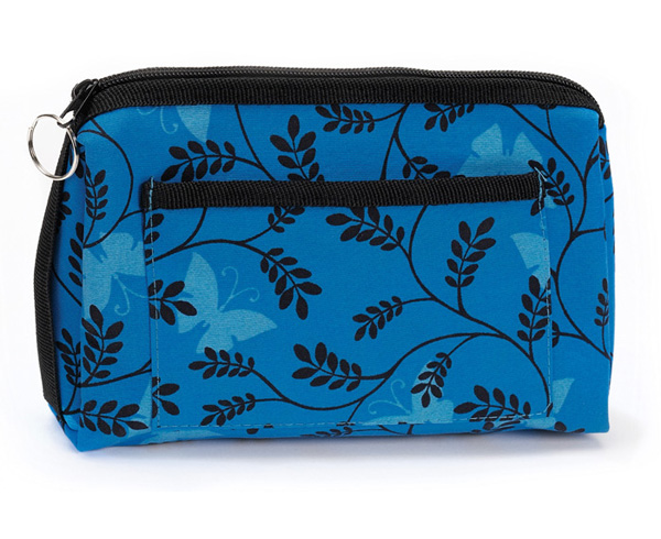 Compact Carrying Case, Butterflies and Ferns Blue, Print < Prestige Medical #745-BFB 