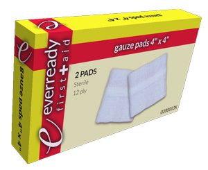 Gauze Pads, Sterile, 4" x 4", Box/2 < Everready First Aid 