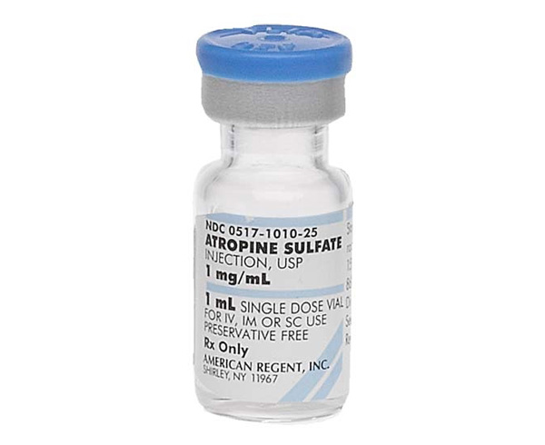 Atropine Sulfate Injection, USP, 1mg/1mL < 