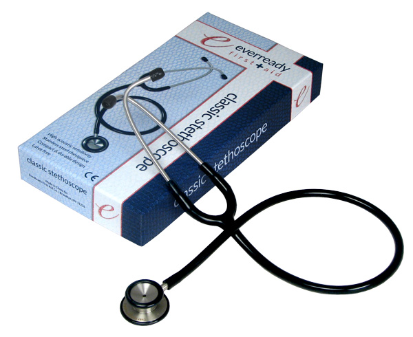 Stainless Steel Classic Stethoscope - Black < EverDixie #502 