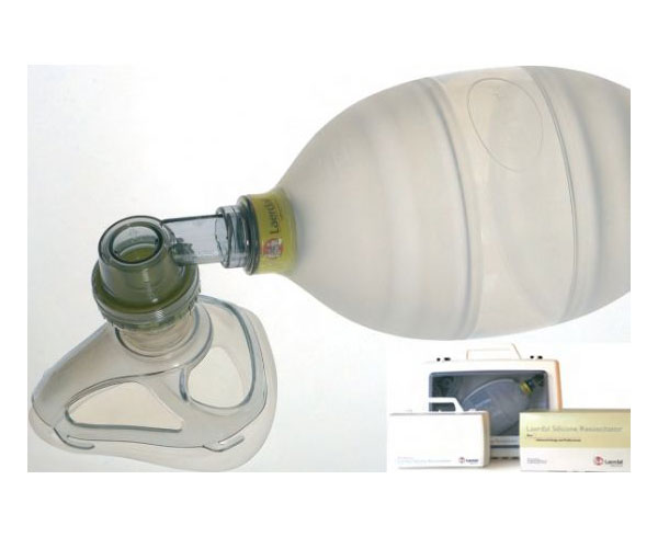 Adult Silicone Resuscitator Complete in Display Case < Laerdal #87005533 