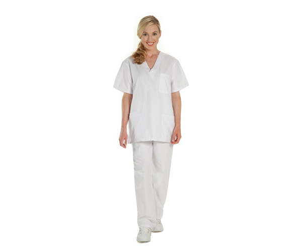 Premium Five Pocket Unisex Scrub Pant, 4X, White < Prestige Medical #401-WHT-4X 