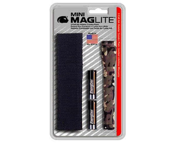 Mini Maglite LED Flashlight Holster Combo Pack, 2 Cell AA < Maglite 