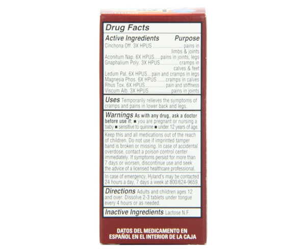 Leg Cramps Relief, 100 Tablets < Hyland's Homeopathic 