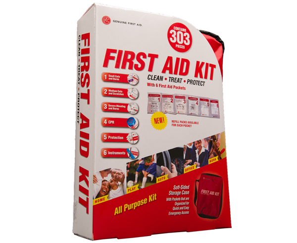 First Aid Kit, Deluxe 25 person NON-ANSI, Soft Case < Genuine First Aid #9999-2303 