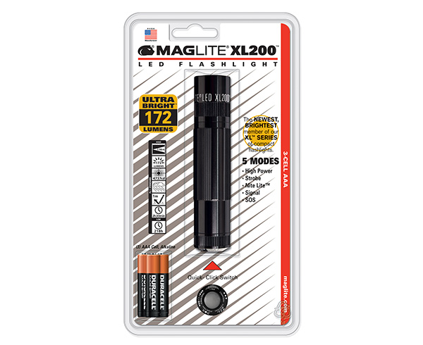 XL200 LED Flashlight, 3 Cell AAA < Maglite 