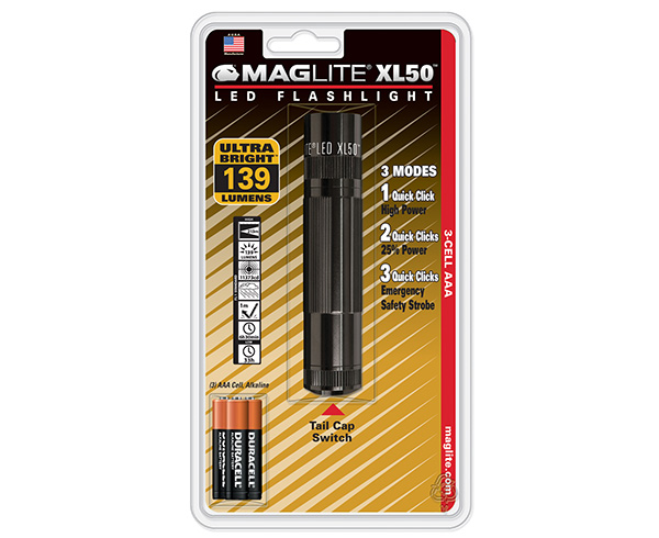 XL50 LED Flashlight, 3 Cell AAA < Maglite 