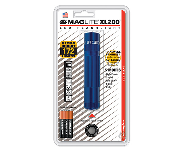 XL200 LED Flashlight, 3 Cell AAA < Maglite 