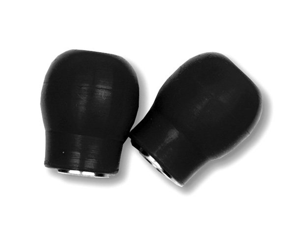 Deluxe Soft Threaded Eartips, Large, Black, Pair < Prestige Medical #DET-122-L-BLK 