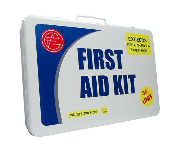 Unitized First Aid Kit, 36 Unit, Plastic Case < Genuine First Aid #9999-2008 