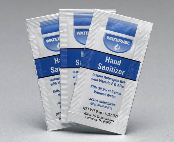 Hand Sanitizer, 0.9g Packets, Kit Unit Box, 6's < Water Jel #WJHS1728 