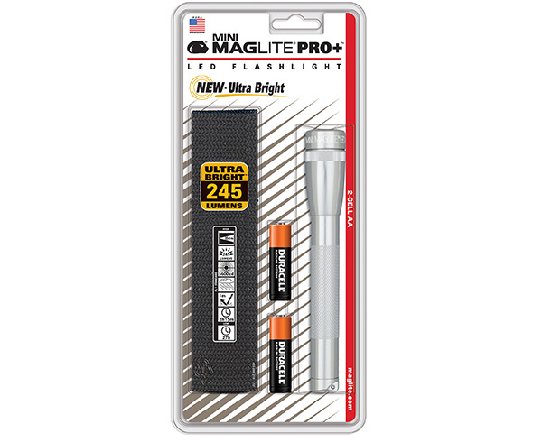 Mini Maglite Pro+ LED Flashlight W/ Holster, 2 Cell AA < Maglite 