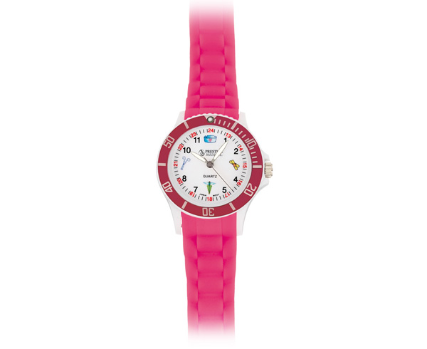 Braided Scrub Watch, Hot Pink < Prestige Medical #1889-HPK 