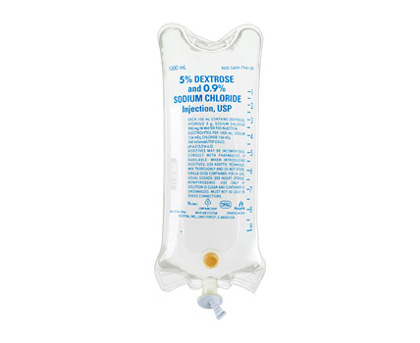 Dextrose 5% In Water Injection, 1,000mL PAB Bag < Hospira #7941-09 