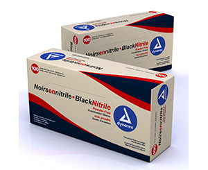 Black Nitrile Exam Gloves, Heavy-Duty, SM, Powder Free, 100/BX < DYNAREX #2521 