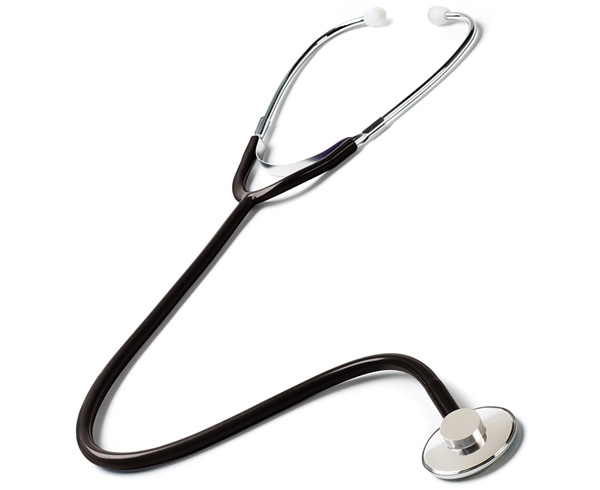Single Head Stethoscope, Adult, Black < Prestige Medical #S106-BLK 