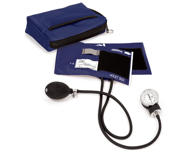 Premium Aneroid Sphygmomanometer With Carry Case, Adult, Navy < Prestige Medical #882-NAV 