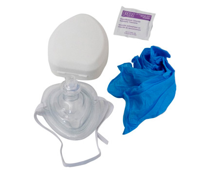 CPR Pocket Resuscitator Mask W/ O2 Inlet & Hard Case < EverDixie #000252108RHW 