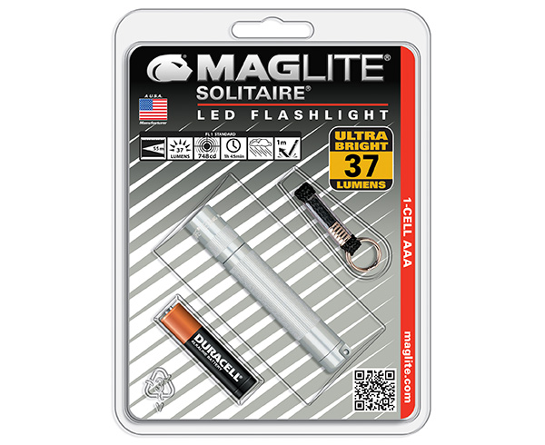 Solitaire LED Flashlight, 1 Cell AAA < Maglite 