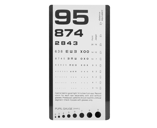 Pocket Eye Chart < Prestige Medical #3908 