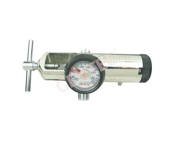 Click-Style Oxygen Regulator 0-25 LPM w/ 2 DISS Valves < Gentec #286MB-25LY2 