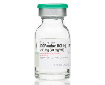 Dopamine HCl Injection, USP 40mg/mL - 5mL Vial < Hospira 