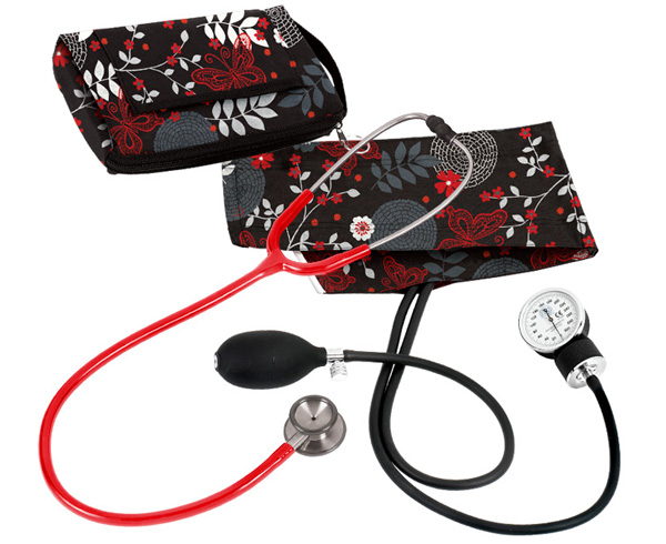 Aneroid Sphygmomanometer / Clinical I Stethoscope Kit, Adult, Night Garden, Print < Prestige Medical #A126-NGD 