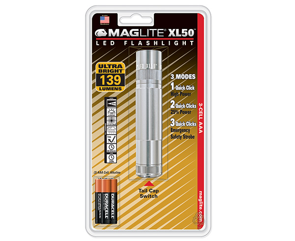 XL50 LED Flashlight, 3 Cell AAA < Maglite 