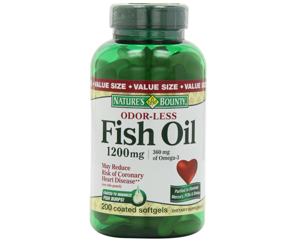 Fish Oil 1200mg Value Size, Omega 3, Odorless, 200-Count < Nature's Bounty #16878 