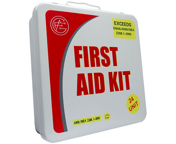 Unitized First Aid Kit, 24 Unit, Metal Case < Genuine First Aid #9999-2003 