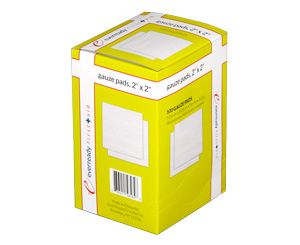 Gauze Pads, Sterile, 2 x 2, Box/100 < Everready First Aid 