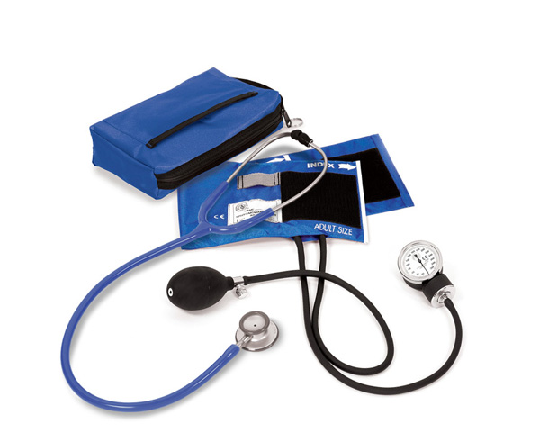 Aneroid Sphygmomanometer / Clinical Lite Stethoscope Kit, Adult, Royal < Prestige Medical #A121-ROY 
