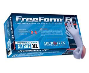 FreeForm EC Powder-Free Nitrile Exam Gloves - Large , Box/50 < Microflex #FFE-775-L 