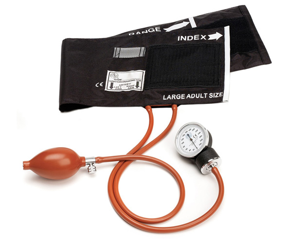 Easy-ID Large Adult Latex-Free Aneroid Sphygmomanometer, Large Adult, Black < Prestige Medical #S72-OB-BLK 