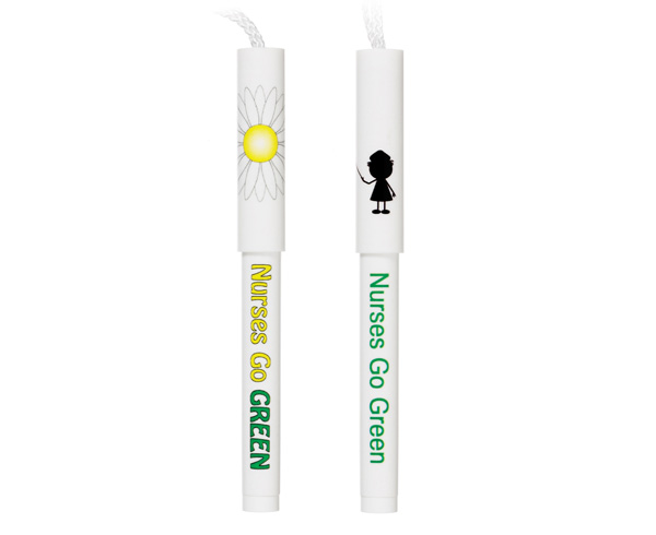 Go Green Pen on a Rope, Go Green Girl, Print < Prestige Medical #332-GGG 